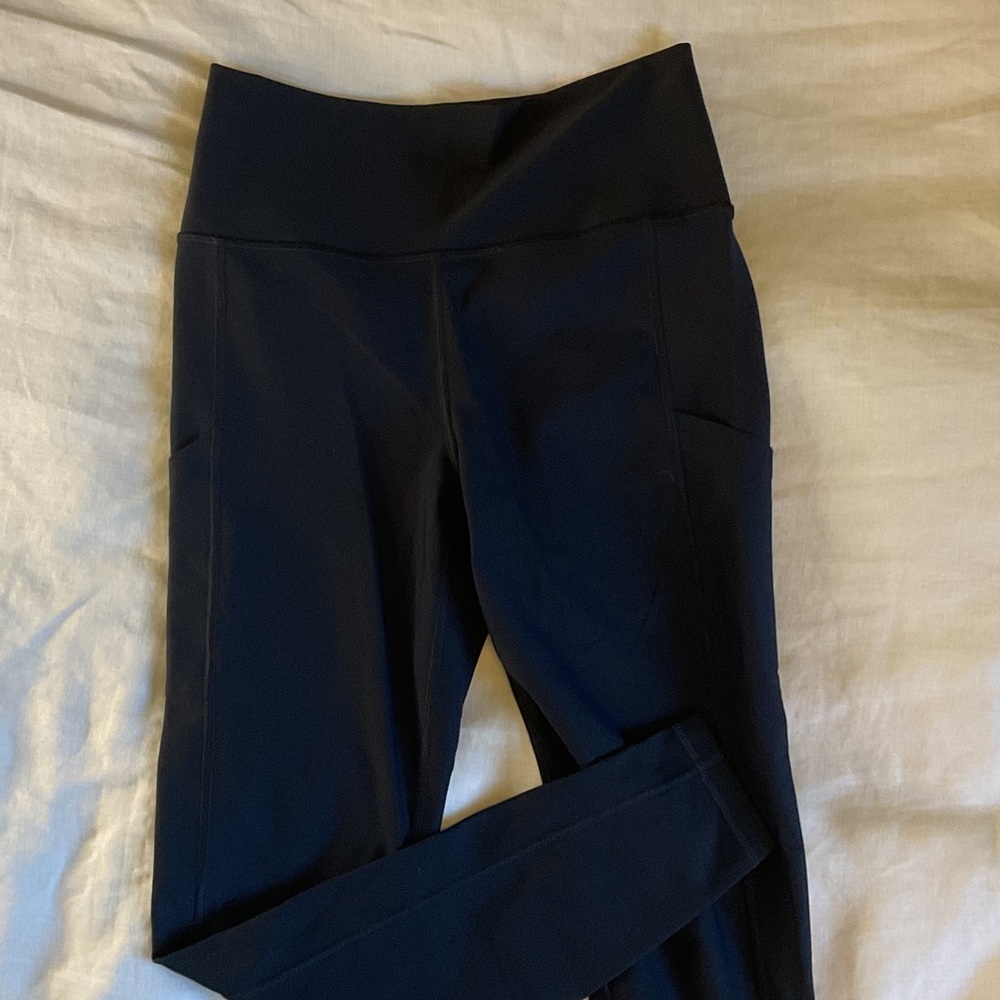 ThirdLove Black Active Leggings with Branded Waist Print